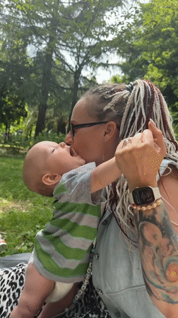 Afternoon park time with a baby in Sochi