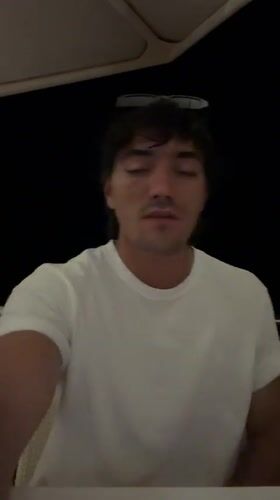 Man records nighttime selfie video in Las Jarretaderas, Mexico