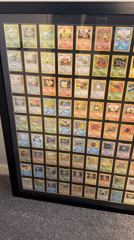 Framed Pokémon card collection, multiple angles, Calgary