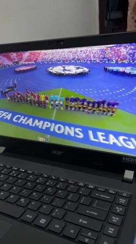 Lhokseumawe resident watches Champions League final on laptop
