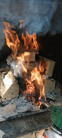 Outdoor fire started in Medoveevka, Russia early morning