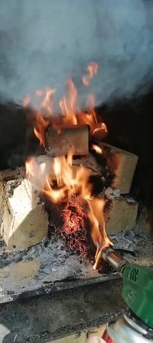 Outdoor fire started in Medoveevka, Russia early morning
