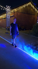Moscow art installation features laser lighting and gallery spaces