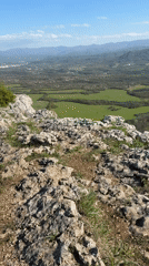 Hilltop view captured over green valley near Loza, Bulgaria