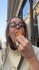 Woman documents Paris shopping and dining experience across afternoon