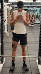 Late-night gym session documented in Los Angeles fitness center