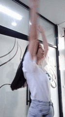Woman poses indoors during morning photoshoot in Izhevsk