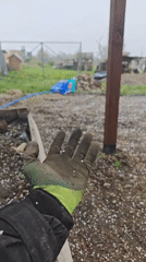Spring graupel and snow documented in rural Belarus backyard
