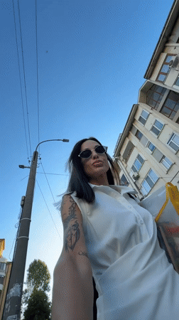 Sunny stroll through Pleven streets with a yellow bag