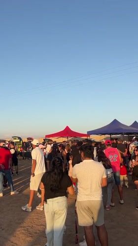 Desert gathering with tents observed near Arica, Chile