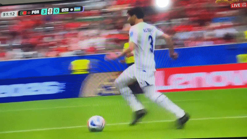 Portugal dominating Uzbekistan 3-0 in World Cup group stage