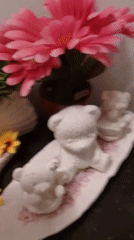 Decorative shelves and figurines inside a Wedel home