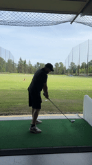 Late-night golf practice session observed at Burnaby driving range