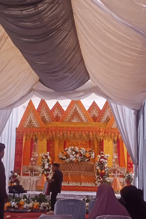 Wedding ceremony and daily life documented in Indonesian villages