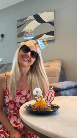 Birthday tart and a curious cat in Carnikava
