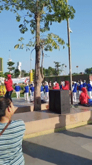 Street market and community gathering in Sidoarjo, Indonesia