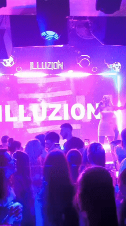Singer performs at Illuz nightclub in Sofia Bulgaria