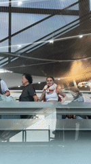 Airport scenes captured at Phuket showing travelers and architecture