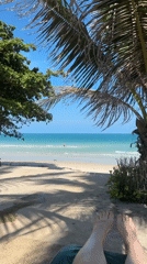 Peaceful morning beach moment captured in Baan Chaweng, Thailand