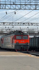 Passenger train documented at Petrov Val station, Russia