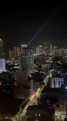 Bright light beam spotted in Nha Trang cityscape
