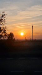 Sunset captured by witnesses in Chaikovsky, Russia