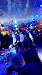 Folk dancers perform for crowd in Üsküdar venue