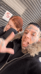 Tattooed individual and traffic scenes documented in Buenos Aires