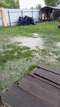 Rainy afternoon brings flooding, homemade pizza in Andreyevo