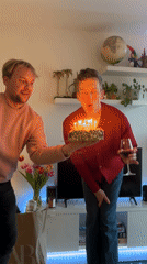 Birthday celebration captured in London apartment with city views