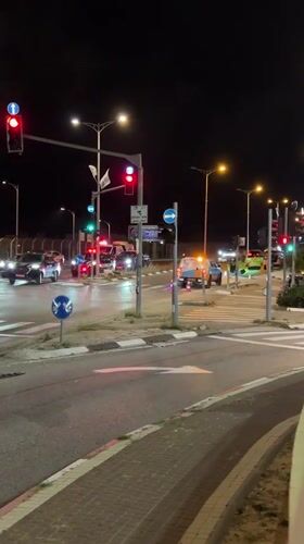 Emergency vehicles respond to nighttime incident in northern Israel