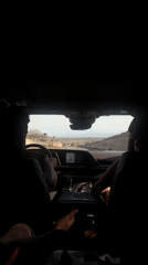 Night drive through hilly terrain in El Carmen, Mexico
