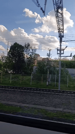 Sunny afternoon urban scenes documented across Khimki, Russia