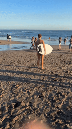 Morning surf session draws crowds to North Kuta beach