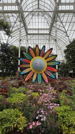 Afternoon at NYBG's Flower Power exhibition and conservatory