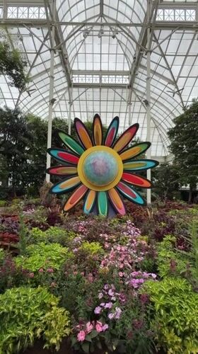 Afternoon at NYBG's Flower Power exhibition and conservatory