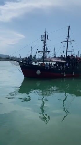 Pirate ship replica spotted at Varna Bulgaria port