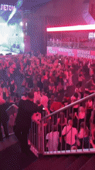 Packed night concert lights up Moscow with dancing crowds
