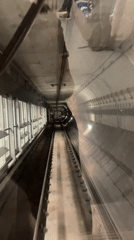 Passenger Records Forward View From Moving Subway Train in Spain