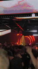 Packed Sofia nightclub crowd records performance with phones