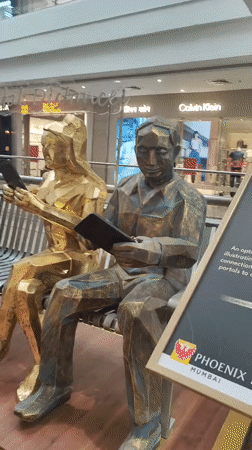 Inside a Mumbai mall: EV displays, art installations, and trophies