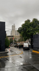 Rainy day documented at Buenos Aires McDonald's drive-through