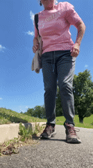 Woman takes selfie on rural road in Chambœuf