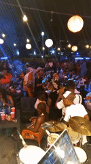 Nighttime party with live music celebrated in Lokoja, Nigeria