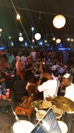 Nighttime party with live music celebrated in Lokoja, Nigeria