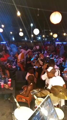 Nighttime party with live music celebrated in Lokoja, Nigeria