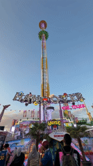Düsseldorf fairground buzzing with rides and crowds