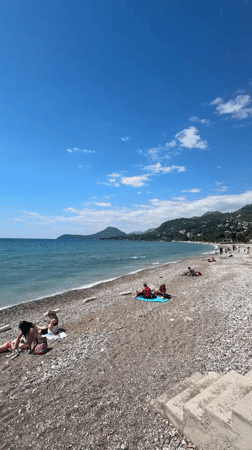 Spring afternoon leisure scenes captured along Bar Montenegro waterfront