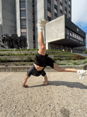 Parkour performer executes stunts at Varna municipal buildings