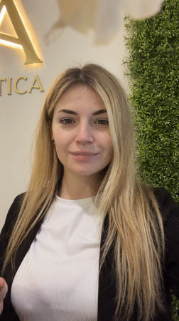 Woman takes selfie in Budva, Montenegro